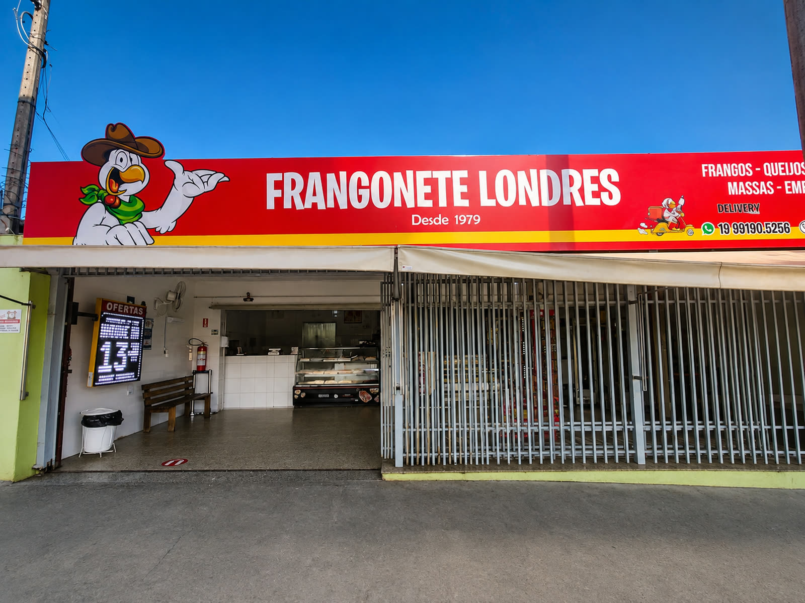 Fachada da Frangonete Londres, Jardim Londres, Campinas